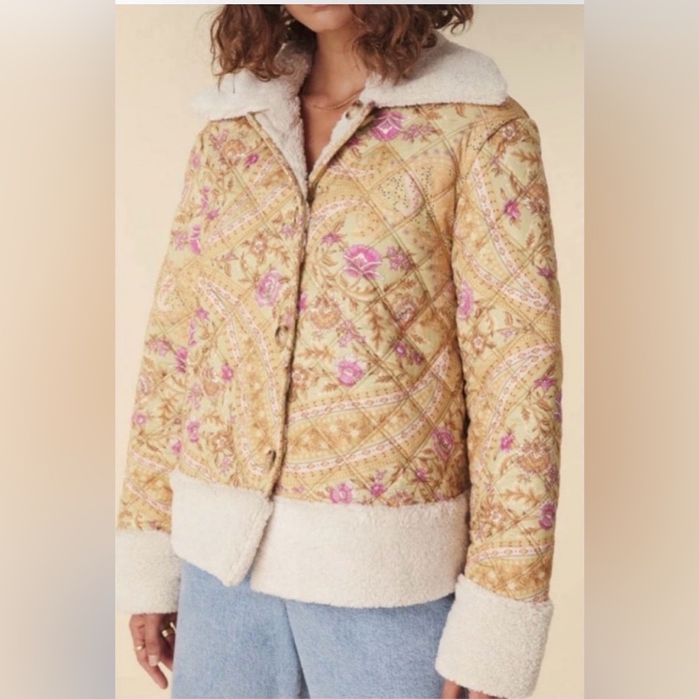 Spell Belladonna Reversible Jacket in Dusty Olive, Size L